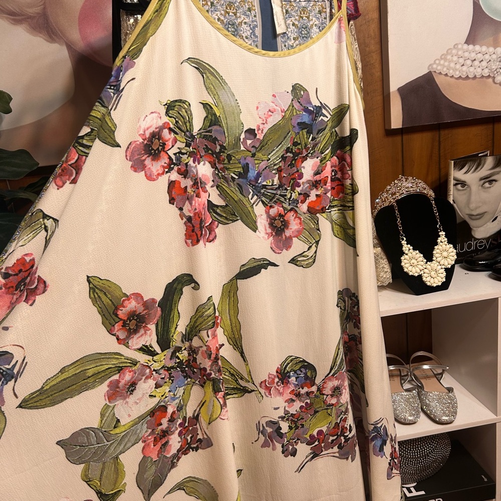 Elegant Asymmetrical Floral Dress